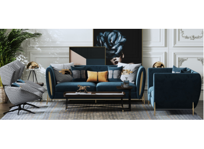 Sofagarnitur 3+1 Sitzer Set Design Sofas Polster Couchen Textil Relax Luxus