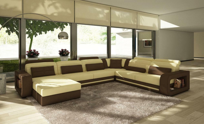 Multifunktions Couch Sofa Polster XXL Big Neu Sofa Eck Couchen Leder