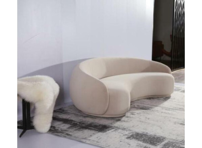 Design Couch Lounge Sofas Samt Sofa 3 Sitz Stoff Rund Club Möbel Eck Garnitur