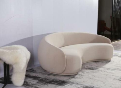 Design Couch Lounge Sofas Samt Sofa 3 Sitz Stoff Rund Club Möbel Eck Garnitur