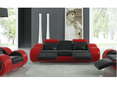 Ledersofa Couch Wohnlandschaft 3 Sitzer Design Modern Sofa 3SitzerBerlin