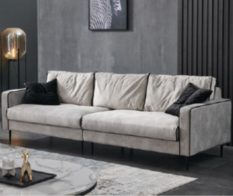 Design Sofa 4 Sitz Polster Couchen Textil Wohnzimmer Garnitur Möbel