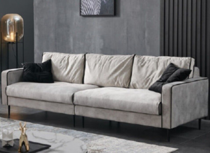 Design Sofa 4 Sitz Polster Couchen Textil Wohnzimmer Garnitur Möbel