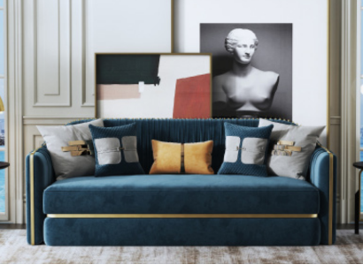 Design Textil Edelstahl Big 3 Sitzer Couch Leder Stoff Sofas Couchen Möbe