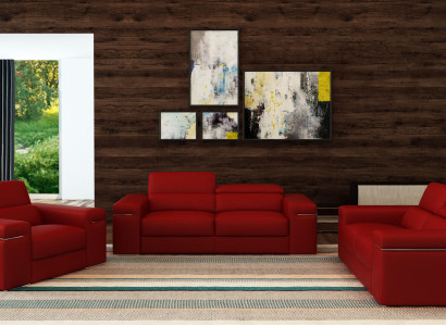 Moderne Sofagarnitur Multifunktions Couch Sofa Leder Couchen Garnituren 3+2+1