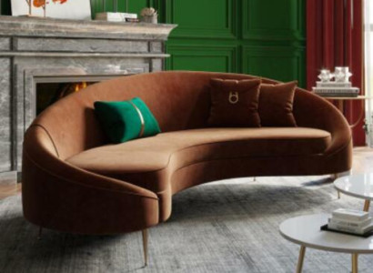 Ecksofa 3 Sitzer Polster Samt Modern Relax Sitz Luxus Möbel Wohnlandschaft Eck