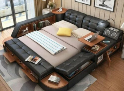 BETT MULTIFUNKTION - TRESOR - SOUND DOPPEL HOTEL HOCKER - USB - BETT - BETTEN