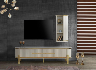 Luxus tv Schrank Fernseh Ständer Kommode Anrichte Sideboard Wohnwand 2tlg Neu