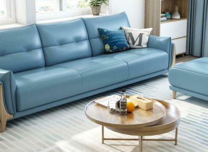 Sofa 3 Sitzer Modern Relax Sitz Möbel Dreisitzer Blau Polster Luxus Möbel Neu