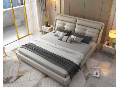 Luxus Schlafzimmer Doppelbett Bett 180x200cm Leder Betten Bettgestell