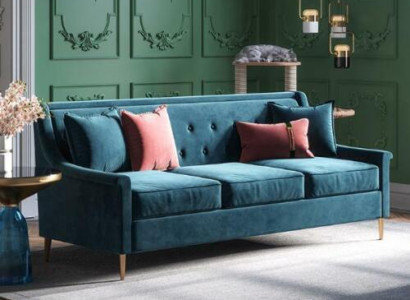 Stoff Dreisitzer Relax Sitz Design Couch Lounge Sofas Samt Sofa 3 Sitzer Möbel