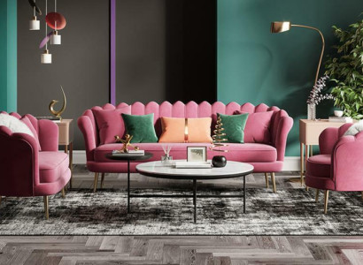 Couchen Möbel Relax Sitz Design Couch Lounge Sofas Textil Sofa 3 Sitzer Samt Neu