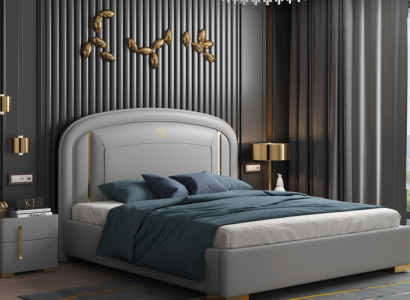 Modernes Design Bett 180x200 Samt Metall Hotel Betten Doppel Ehe Schlaf