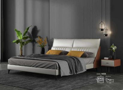 Designer Bett Schlafzimmer Betten Textil Leder Hotel Luxus Polster Samt Weiß Neu