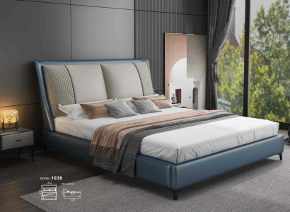 Designer Bett Schlafzimmer Betten Textil Leder Hotel Luxus Polster Samt Stoff