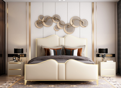 Doppelbett Bett Ehebett Design Polsterbett Designbett Leder Betten