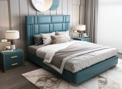 Leder Luxus Hotel Bett Doppel Polster Betten Schlaf Zimmer 180x200 Doppe