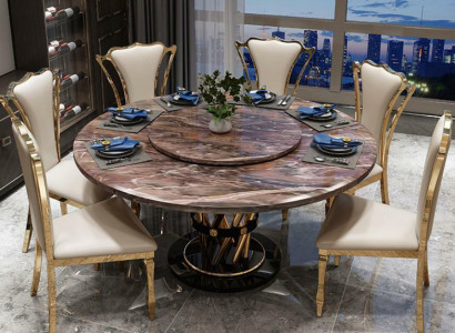 Marmor Stil Küche Moderner Esstisch Tisch Tische Esszimmer Luxus Möbel Design