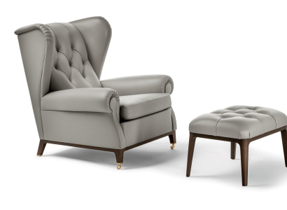 Modern Set Garnitur Polster Relax Fernseh 2tlg. Sessel Hocker Beistell