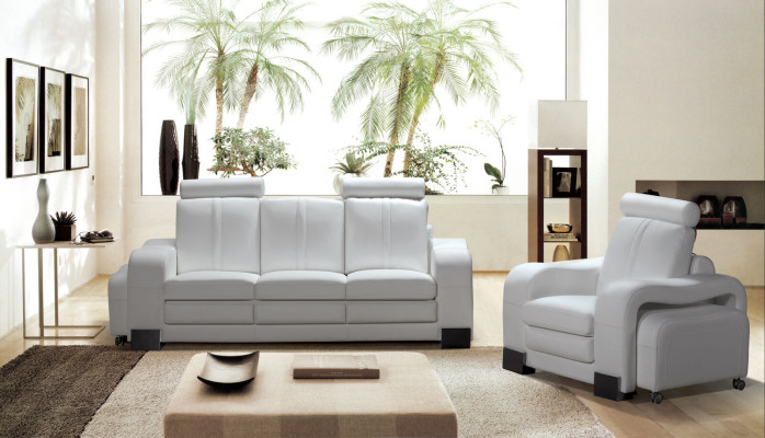 Sofagarnitur Couch 3+2+1 Set Polster Leder Sofa Wohnzimmer Sitz Garnituren