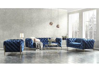 Chesterfield Samt Couch Sofa Polster Sofagarnitur Garnituren XXL Big Couch
