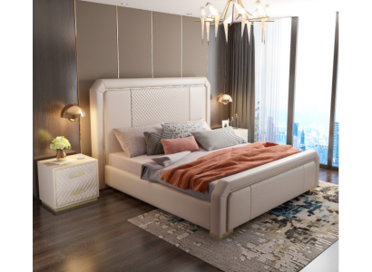 Designer Doppelbett Bett Hotel Luxus Schlafzimmer 180x200cm Betten