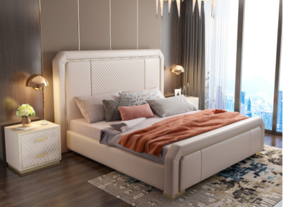 Designer Doppelbett Bett Hotel Luxus Schlafzimmer 180x200cm Betten