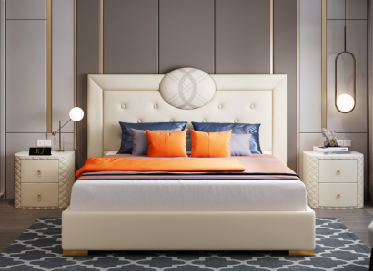 Luxus Schlafzimmer Bett Doppel Design Polster Betten Möbel Schlaf Hotel