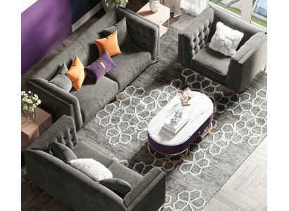 Stoff Wohnlandschaft Relax Sitz Design Couch Lounge Sofas Samt Sofa 3 Sitzer