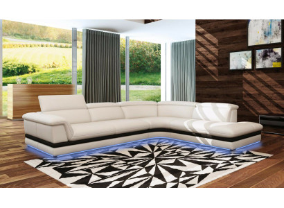 Ledersofa Couch Wohnlandschaft Ecksofa Eck Garnitur Design Modern Sofa 5130