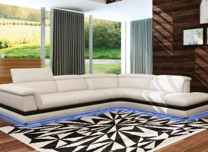 Ledersofa Couch Wohnlandschaft Ecksofa Eck Garnitur Design Modern Sofa 5130