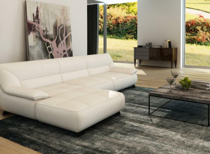 Ledersofa Couch Wohnlandschaft Ecksofa Eck Garnitur Design Modern Sofa