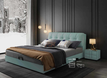 Designer Bett 180x200 Leder Metall Betten Doppel Schlaf Zimmer Luxus Ehe