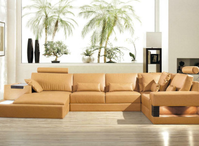 Big xxl ledersofa sofa Couch polster eck lounge garnitur u form wohnlandschaft
