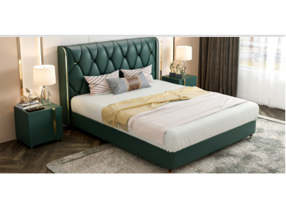 Bett Polster Design Luxus Doppel Hotel Betten Ehe 180x200cm Leder