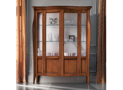 Vitrine Schränke Vitrinen Schrank Holz Glas Möbel Wohnzimmer Klassische Anrichte