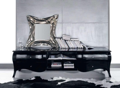 Tv Ständer Sideboard rtv Lowboard Regale Wohnzimmer Holz Schwarz Kommode Tische