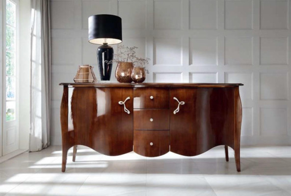 Hochwertiges Sideboard Kommode Luxus Schrank Schränke Wohnzimmer Holz Braun Neu