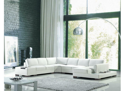 Ledersofa Ecksofa Sofa Wohnlandschaft Polster Sitz Eckgarnitur XXL Big Sofas Neu