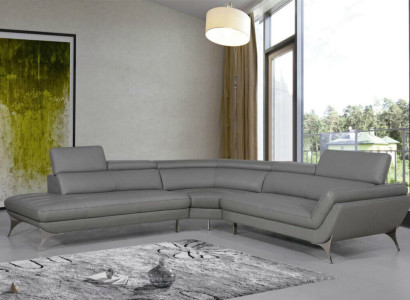 Ledersofa Couch Wohnlandschaft Ecksofa Eck Garnitur Design Modern Sofa 1541