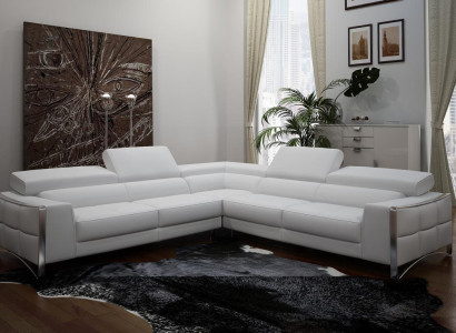 Ledersofa Couch Wohnlandschaft Ecksofa Eck Garnitur Design Modern Sofa 1504B