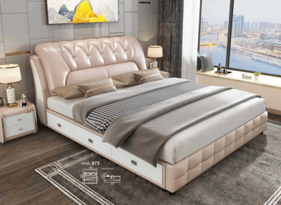 Designer Bett Polster Design Luxus Doppel Hotel Betten 180x200cm