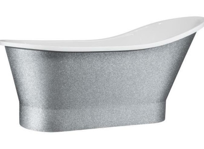 Exclusive Badewanne Silber Bade Wannen freistehende Acrylwanne Design
