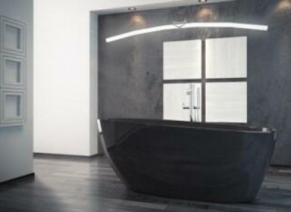 Schwarze LUXUS Design Freistehende Badewanne Wanne Bad Badewannen