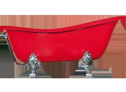 Rote Designer Badewanne Freistehende Luxus Wanne in Rot Wannen Bad