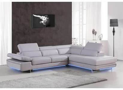 Ecksofa Multifunktion Couch Medien TV Sofa Couch Ledersofa Wohnlandschaft