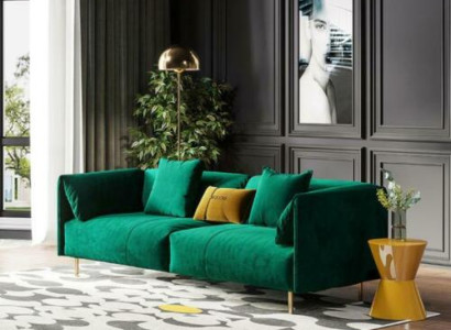 Sofa 2 Sitzer Velvet Zweisitzer Relax Samt Holz Club Sitz Design Couch Lounge