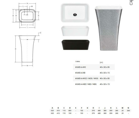 Modernes Design Waschbecken Acryl Stand Bad Freistehender Waschtisch