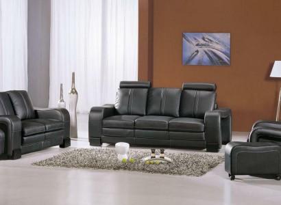 Sofagarnitur Polster Sofa Couch Sitz Set 3+2 Sitzer Couchen Sofas Leder Neu