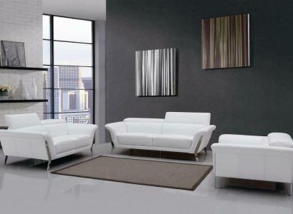 Sofagarnitur Leder Sofa Set 3+2 (ohne Sessel) Couch Sitz Polster Garnitur 1547